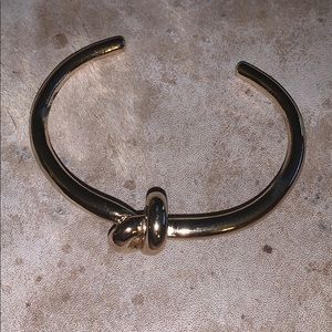 Goldtone knot cuff bracelet